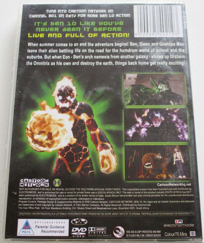 BEN10 Race Against Time DVD [BBOX 8] Region 1