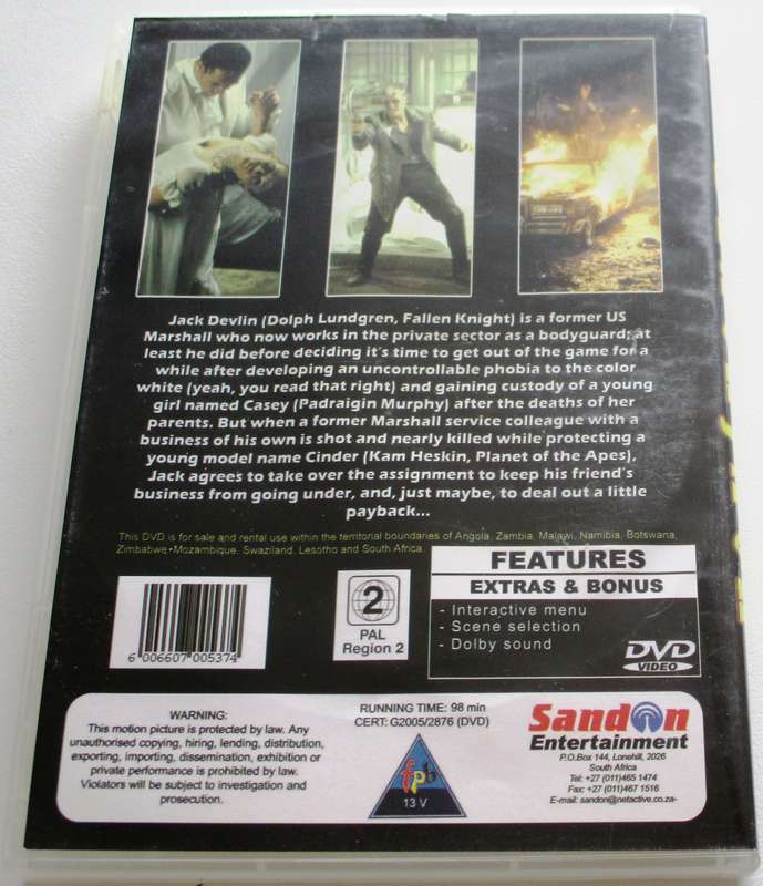 BLACKJACK Dolph Lundgren DVD [BBOX 8]