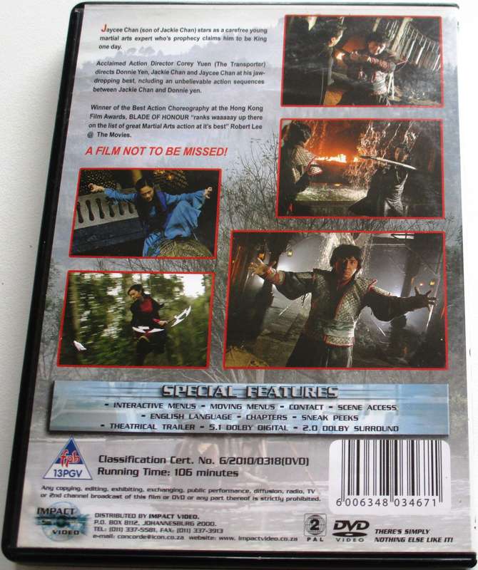 BLADE OF HONOUR Jackie Chan DVD [BBOX 8]