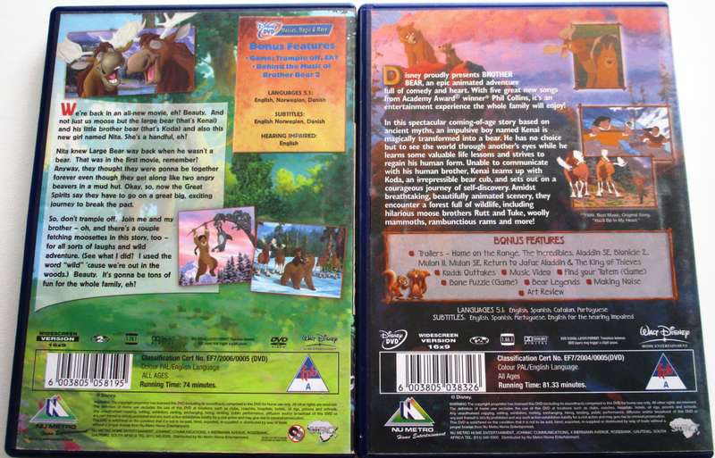 BROTHER BEAR 1 + 2 DVD [BBOX 7]
