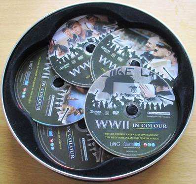 WORLD WAR II In Colour TIN CANISTER 5xDVD BOX SET [BOX SET SHELF]