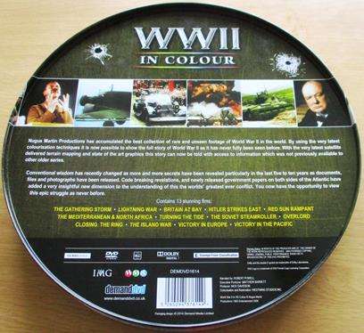 WORLD WAR II In Colour TIN CANISTER 5xDVD BOX SET [BOX SET SHELF]