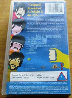 THE BEATLES Yellow Submarine VHS Video Cassette
