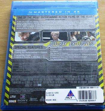 ELYSIUM Matt Damon Jodie Foster BLU RAY  [BLU RAY SHELF]
