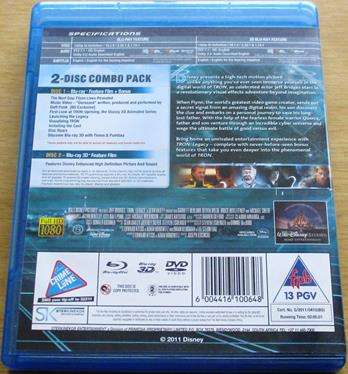 TRON Legacy BLU RAY + BLU RAY 3D  [BLU RAY SHELF]