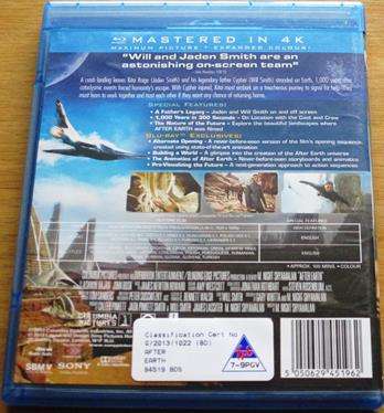 AFTER EARTH BLU RAY Will Smith  [BLU RAY SHELF]