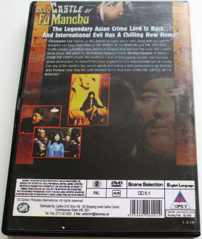 THE CASTLE OF FU MANCHU DVD [BBOX 7]