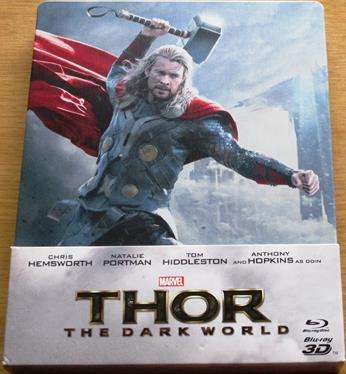 THOR THE DARK WORLD BLU RAY 3D + BLU RAY Chris Hemsworth  [BLU RAY SHELF]