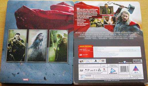 THOR THE DARK WORLD BLU RAY 3D + BLU RAY Chris Hemsworth  [BLU RAY SHELF]