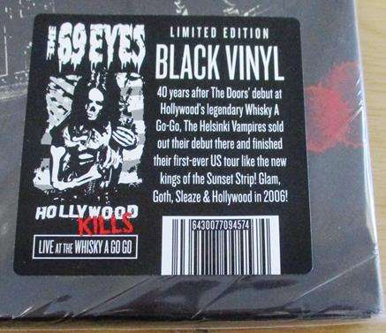 THE 69 EYES Hollywood Kills  Live At The Whisky A Go Go 2xLP VINYL Record