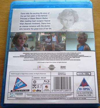 DIANA BLU RAY Naomi Watts[BLU RAY SHELF]