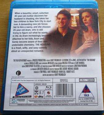 THE REBOUND BLU RAY Catherine Zeta Jones [BLU RAY SHELF]