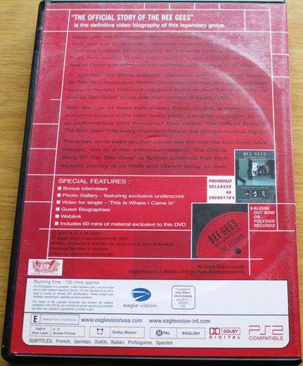 BEE GEES The Official Story of the Bee Gees Featuring Hits from their 4 Decade Career DVD