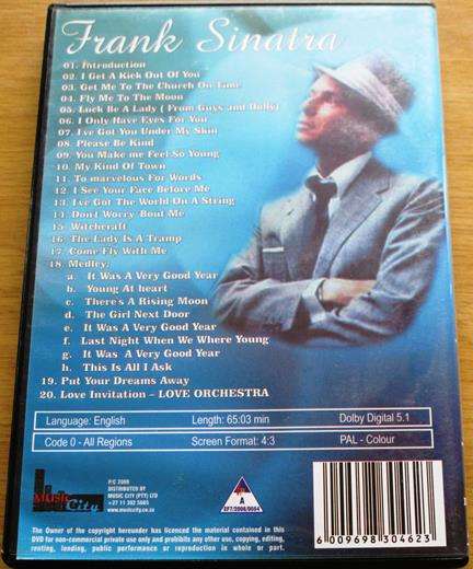 FRANK SINATRA The Lady is a Tramp DVD