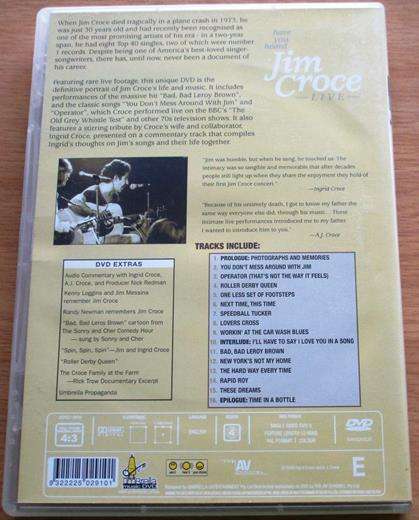 JIM CROCE Live DVD