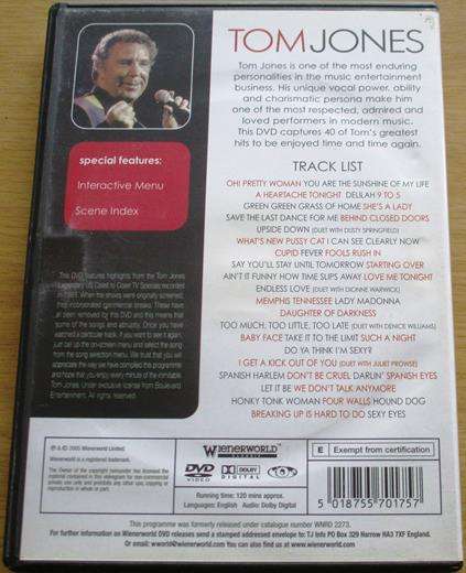 TOM JONES Duets with Dusty Springfield Dionne Warwick Juliet Prowse DVD