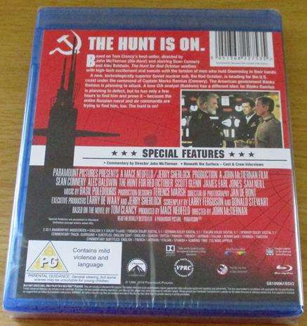THE HUNT FOR THE RED OCTOBER Sean Connery Alex Baldwin Blu Ray