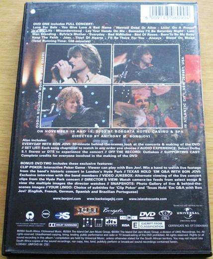 BON JOVI This Left Feels Right Live DVD