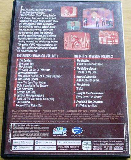 THE BRITISH INVASION DVD The Beatles ROLLING STONES The Animals Gerry and the Pacemakers