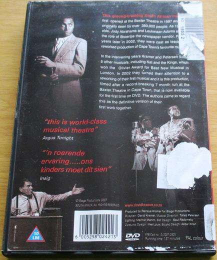 DAVID KRAMER & TALIEP PETERSON'S DISTRICT SIX DVD