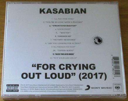 KASABIAN For Crying Out Loud (2017) CD