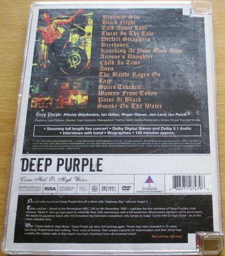 DEEP PURPLE Come Hell or High Water DVD