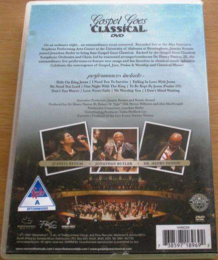 GOSPEL GOES CLASSICAL Featuring Jonathan Butler & Juanita Bynum DVD