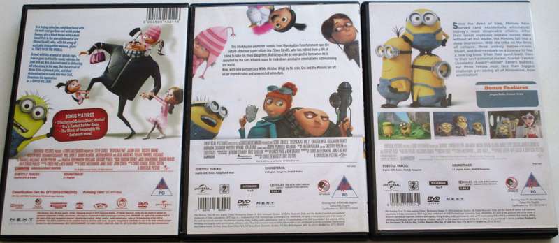 DESPICABLE ME 1 + 2 + MINIONS DVD [BBOX 10]