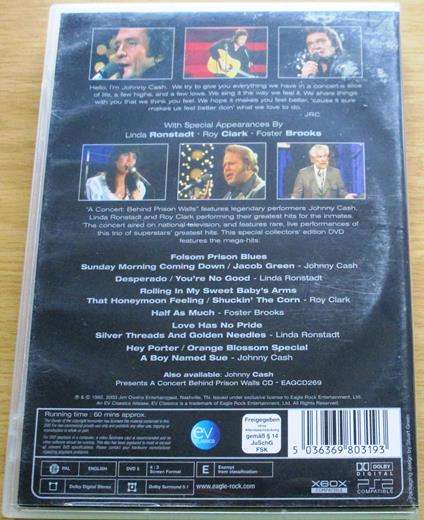 JOHNNY CASH Concert behind Prison Walls DVD