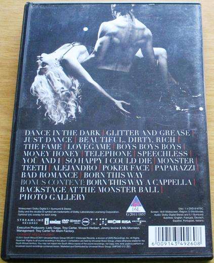 LADY GAGA The Monster Ball Tour DVD