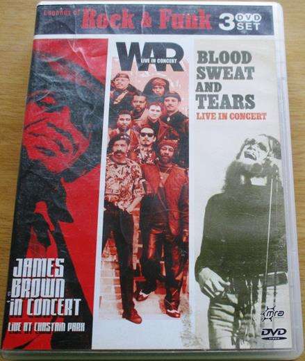 LEGENDS OF ROCK & FUNK JAMES BROWN In Concert / WAR Live / BLOOD SWEAT AND TEARS Live 3xDVD