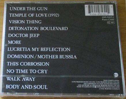 THE SISTERS OF MERCY Greatest Hits Volume One  A Slight Case Of Overbombing CD