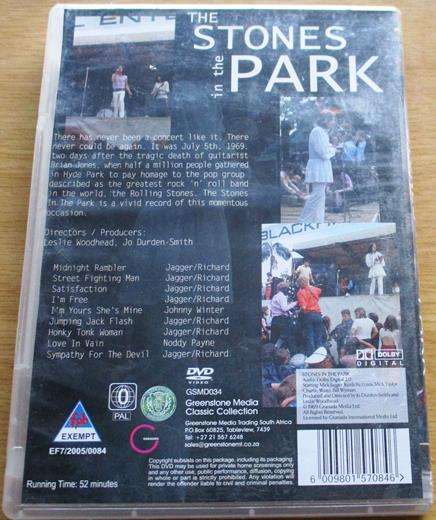 THE ROLLING STONES The Stones in the Park DVD