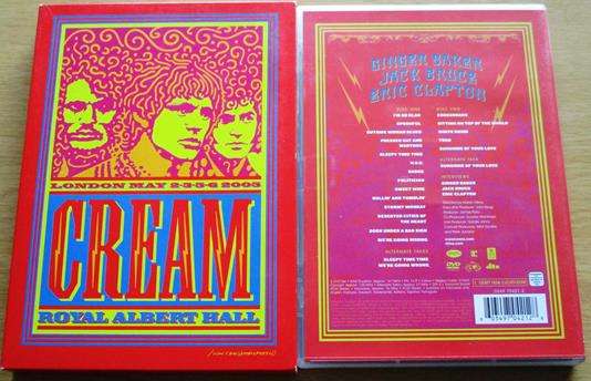 CREAM Royal Albert Hall 2xDVD Eric Clapton Ginger Baker Jack Bruce