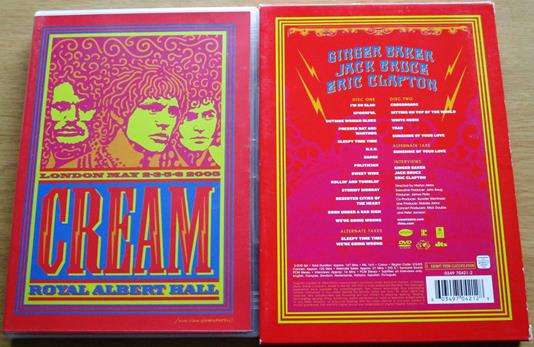 CREAM Royal Albert Hall 2xDVD Eric Clapton Ginger Baker Jack Bruce