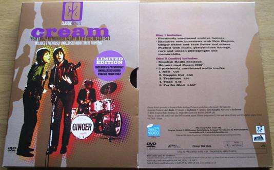 CREAM The Fully Authorised Story in a 2 Disc Deluxe Set DVD
