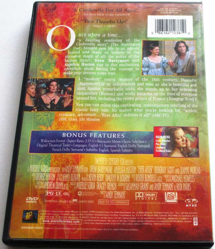 EVER AFTER A Cinderella Story DVD [BBOX 11] Region 1