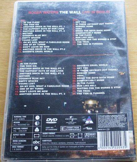 ROGER WATERS The Wall Live in Berlin DVD