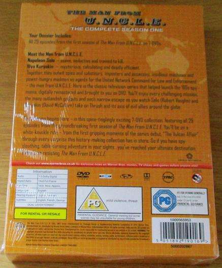 THE MAN FROM U.N.C.L.E. Season 1 DVD [Shelf H]