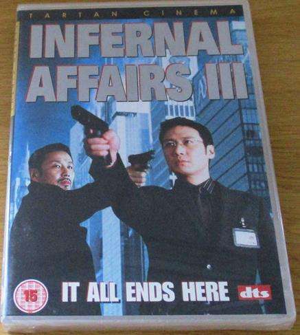 INFERNAL AFFAIRS III Tartan Cinema DVD [Shelf H] CANTONESE with English Subtitles