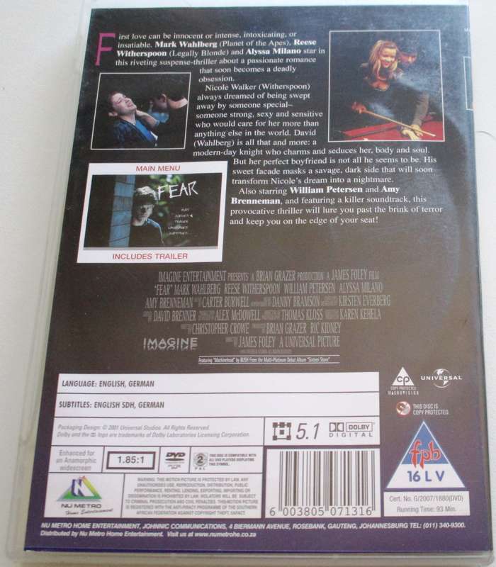 FEAR DVD [BBOX 11]