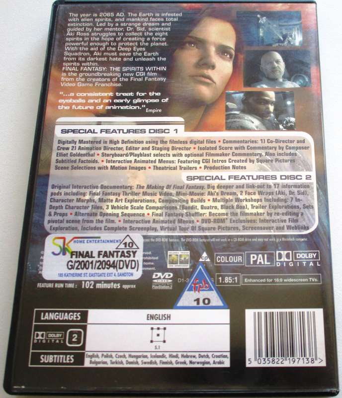 FINAL FANTASY The Spirits Within DVD [BBOX 10]