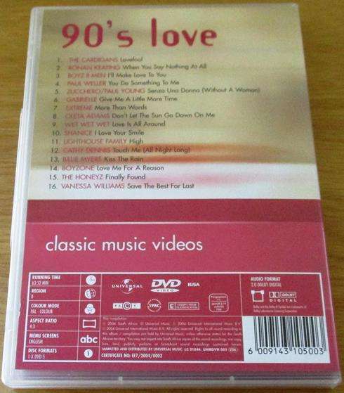 90's LOVE Classic Music Videos DVD