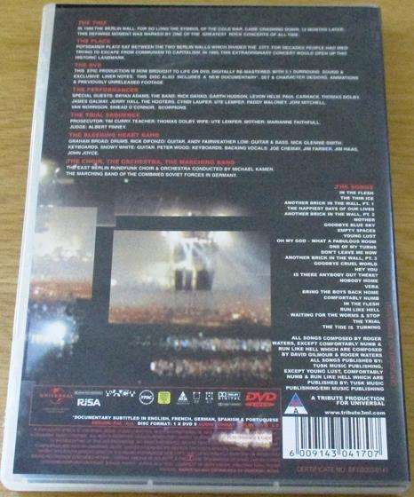 ROGER WATERS The Wall Live in Berlin DVD