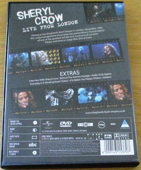 SHERYL CROW Live from London DVD