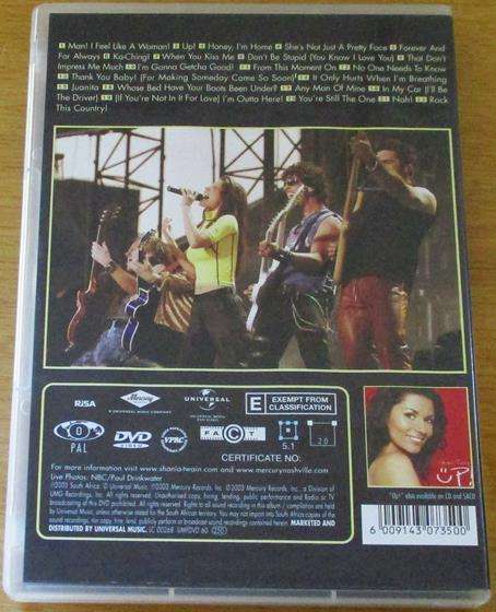 SHANIA TWAIN Up LIve in Chicago DVD