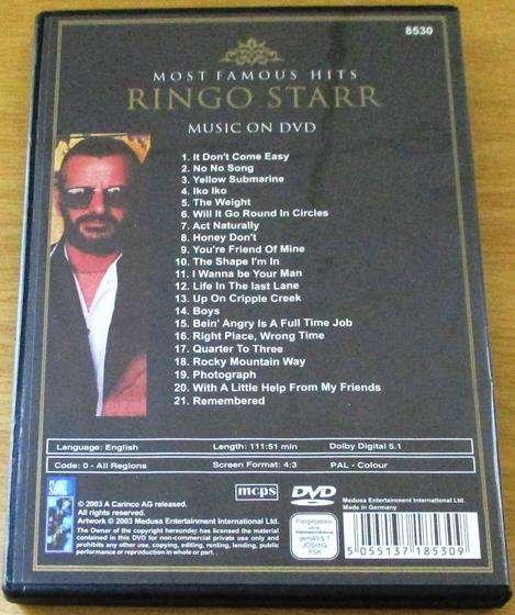 RINGO STARR AND HIS ALL STAR BAND DVD