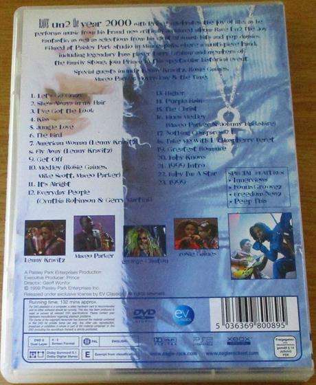 PRINCE In Concert Rave Un2 the Year 2000 DVD