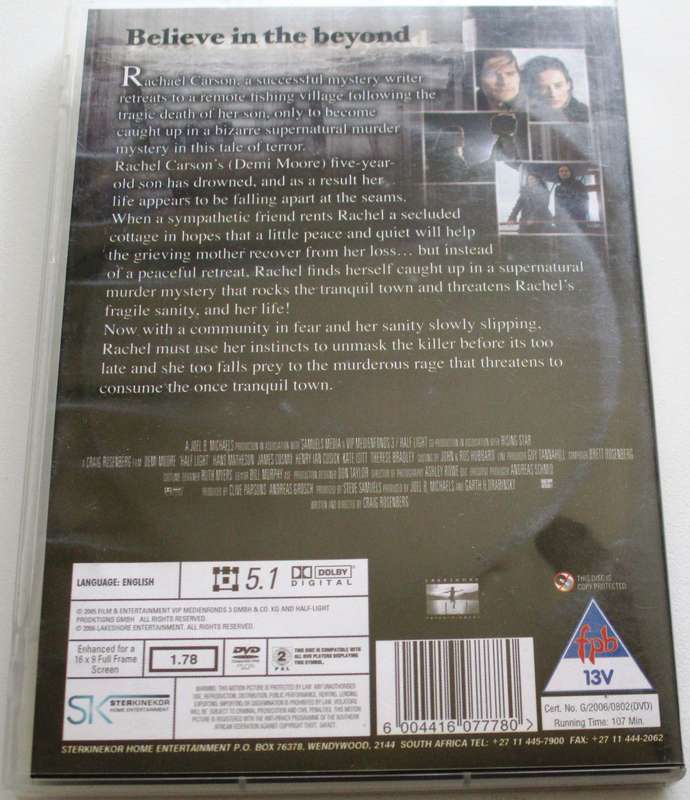 HALF LIGHT Demi Moore DVD [BBOX 2]