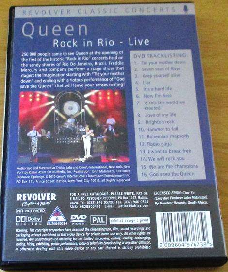 QUEEN Rock in Rio Live DVD